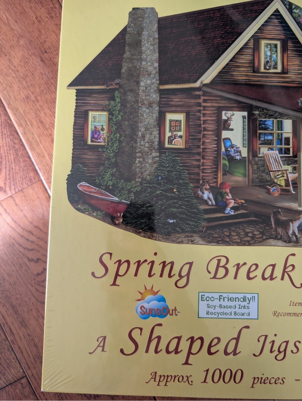 Sunsout 1000 Pc Shaped Jigsaw Puzzle Spring Break Mary Thompson NIB! - Picture 2 of 3